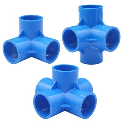 Inner Dia. 20mm/25mm/32mm Garden Water Connectors Soild Tee Four Five Way Joint PVC Watering Tube Adapters DIY Tool