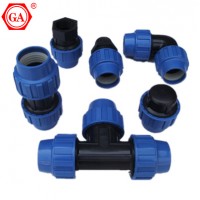 HDPE pipe fitting fast Connection PP compression fittings