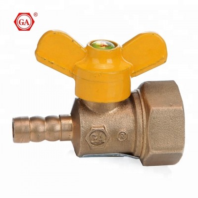 GA high quality  male thread lever handle butterfly handle brass gas valve