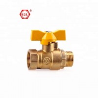 GA Brand High Quality Forged Brass Ball Valve  Male&Female Thread Butterfly Valve