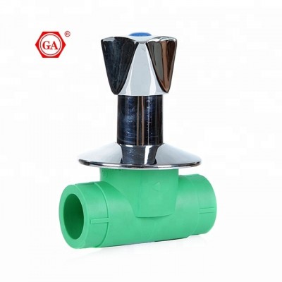 GA Brand  pipe fittings ppr names pipe fittings ppr stop cork valve with geremany standard