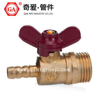 QIAI/GA BRAND BRASS BALL VALVE MALE HOSE VALVE WITH BUTTERFLY HANDLE